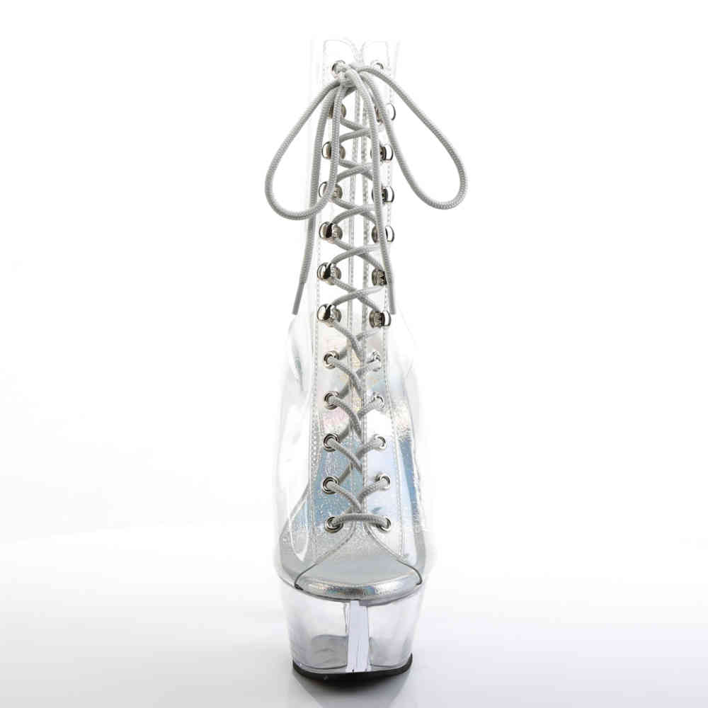 Pleaser - KISS-1016C Plattformstiefel - Transparent